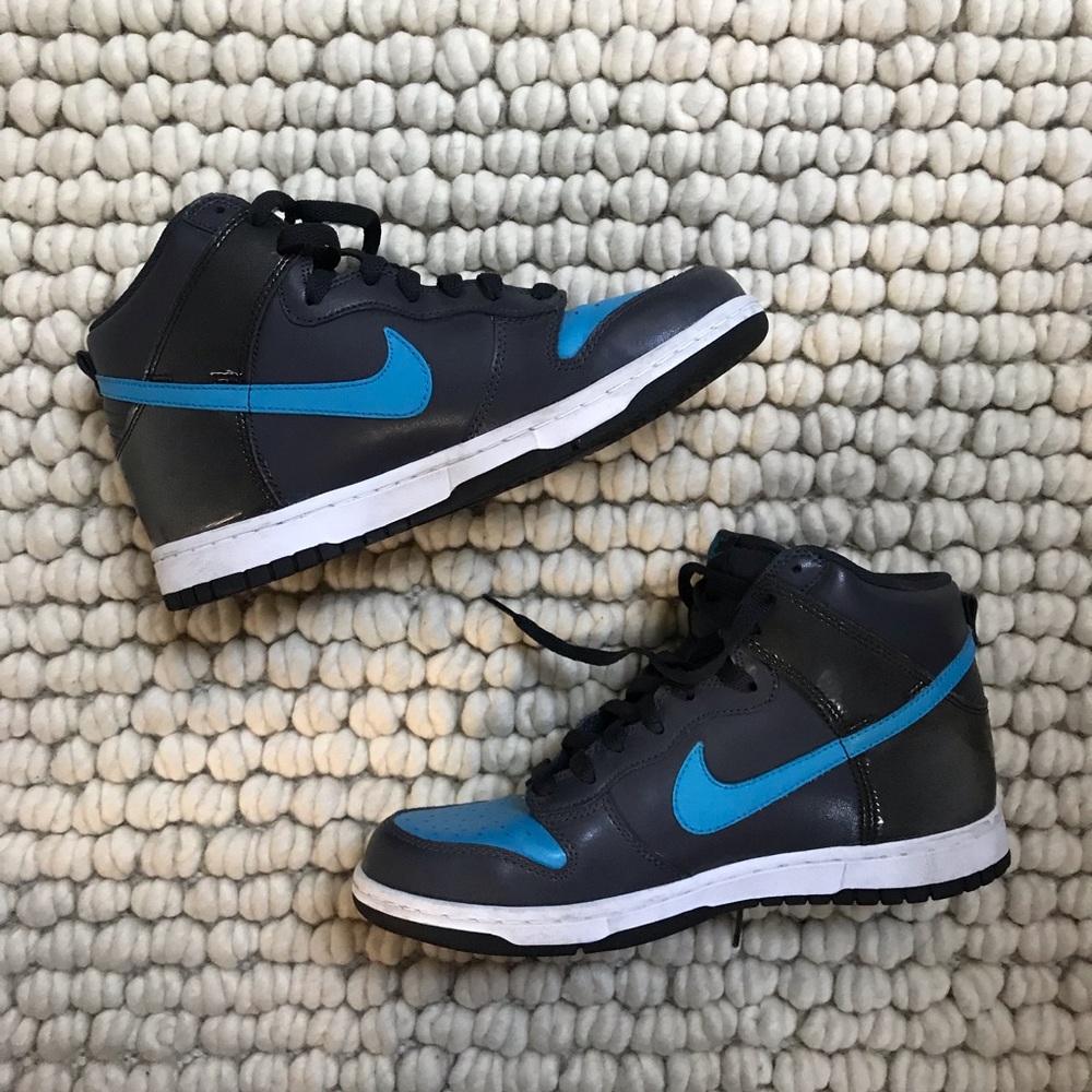 Blue & Charcoal Nike Women’s High Tops